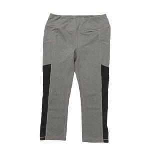 Reebok Capri Leggings Womens Size Medium Breathable Workout Running Gray